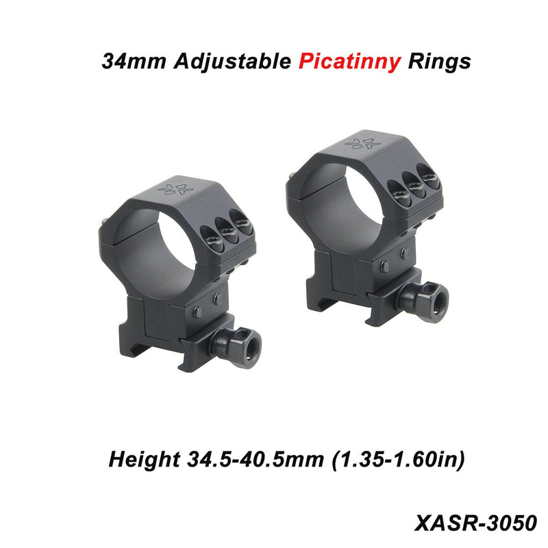 Load image into Gallery viewer, X-ACCU 25.4mm/1in 30mm 34mm Adjustable Scope Rings - Vector Optics Online Store
