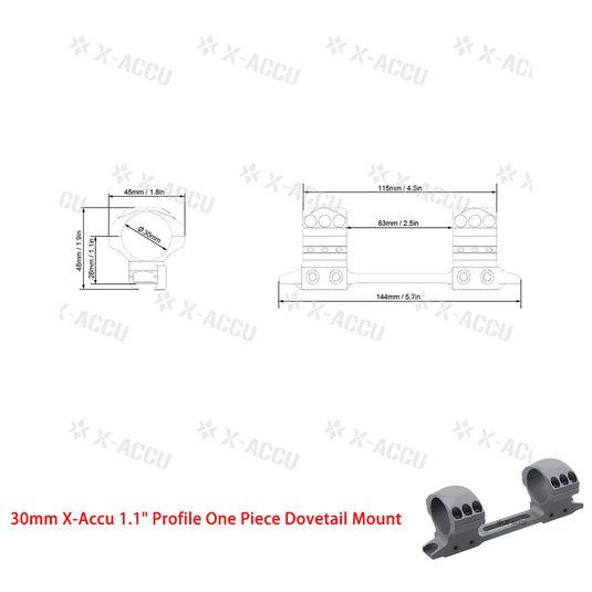 X-Accu Mighty 30mm Scope Rings