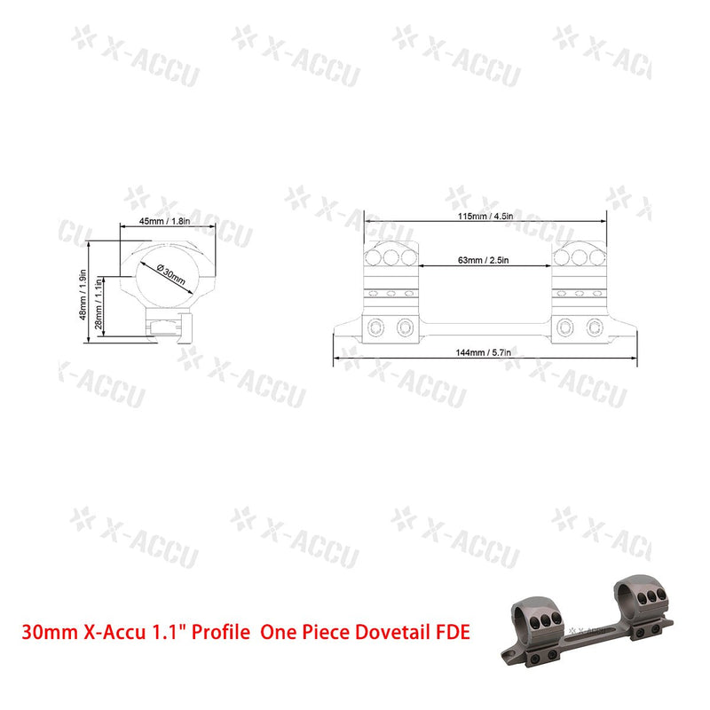 Load image into Gallery viewer, X-Accu Mighty 30mm Scope Rings - Vector Optics Online Store
