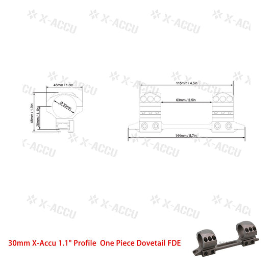 X-Accu Mighty 30mm Scope Rings - Vector Optics Online Store