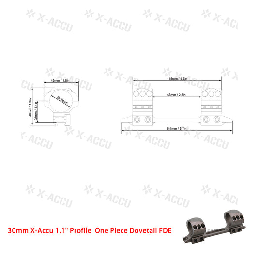 X-Accu Mighty 30mm Scope Rings