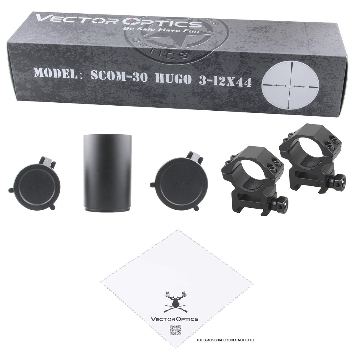 Vector Optics Hugo 3-12x44 Varmint Shooting 1 Inch Riflescope Min 10 Yds Wire BDC Ranging Reticle Turret Lock Side Focus